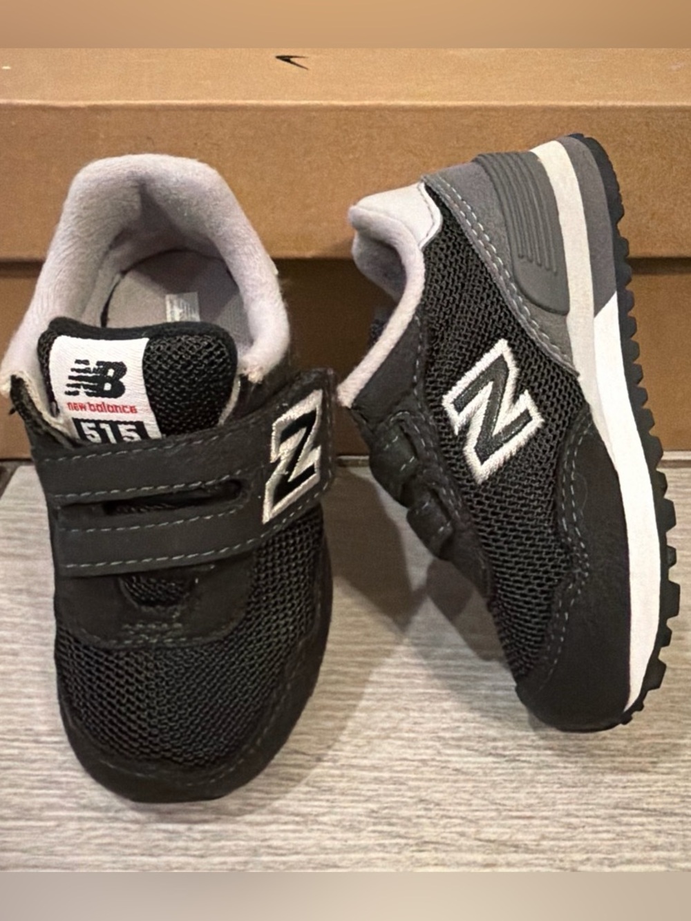 New Balance 515 Black and Gray Kids Sneakers
